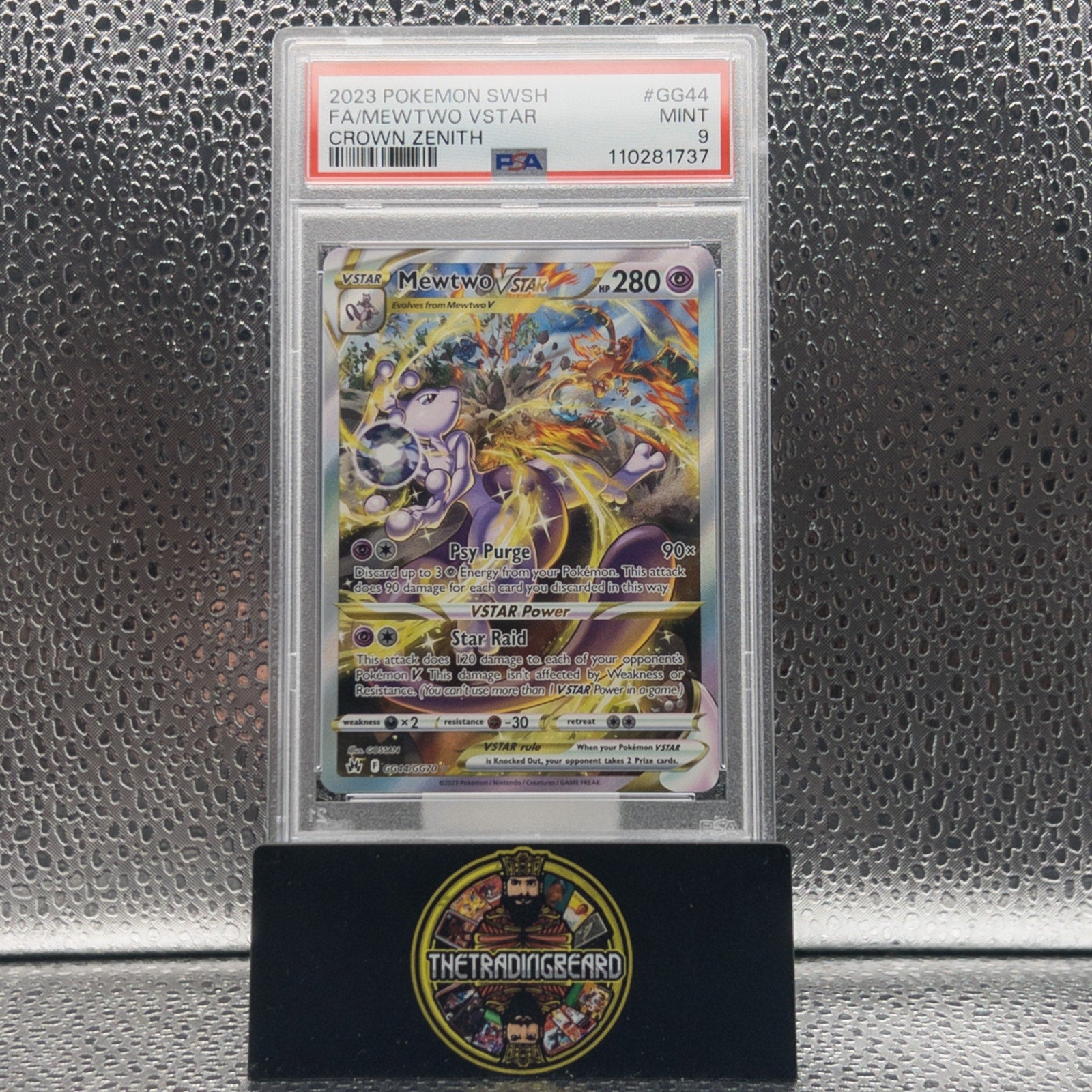 PSA 9 - 2023 Pokemon Sword And Shield Crown Zenith Mewtwo Vstar #GG44