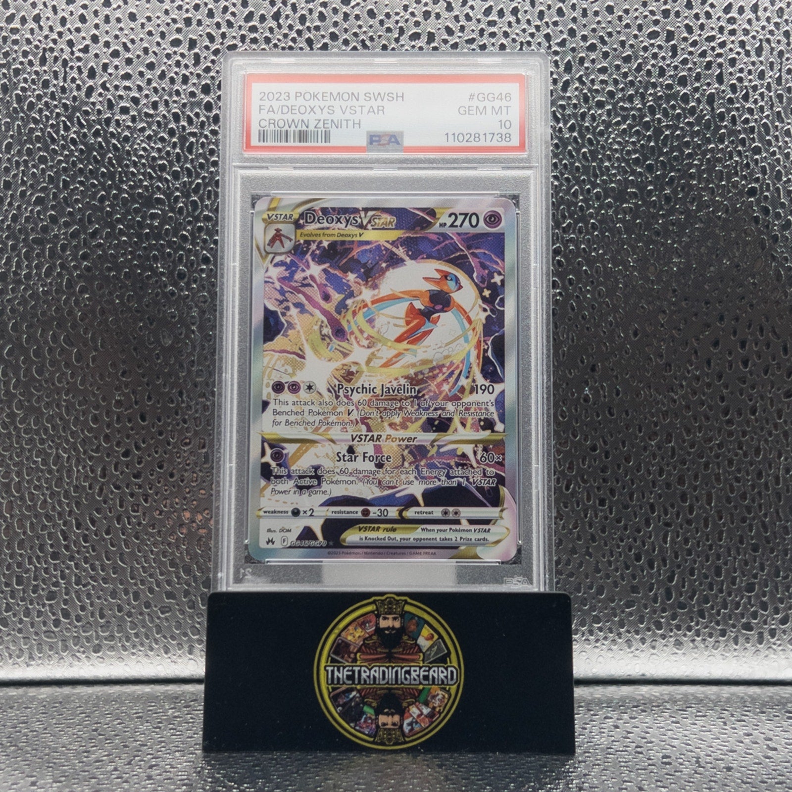 PSA 10 - 2023 Pokemon Sword And Shield Crown Zenith Deoxys Vstar #GG46