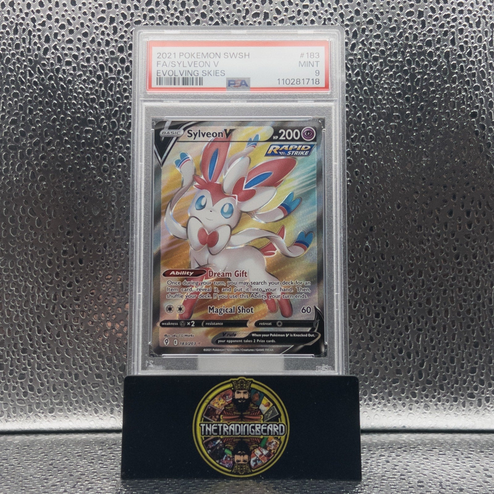 PSA 9 - 2021 Pokemon Sword & Shield Evolving Skies Sylveon V #183