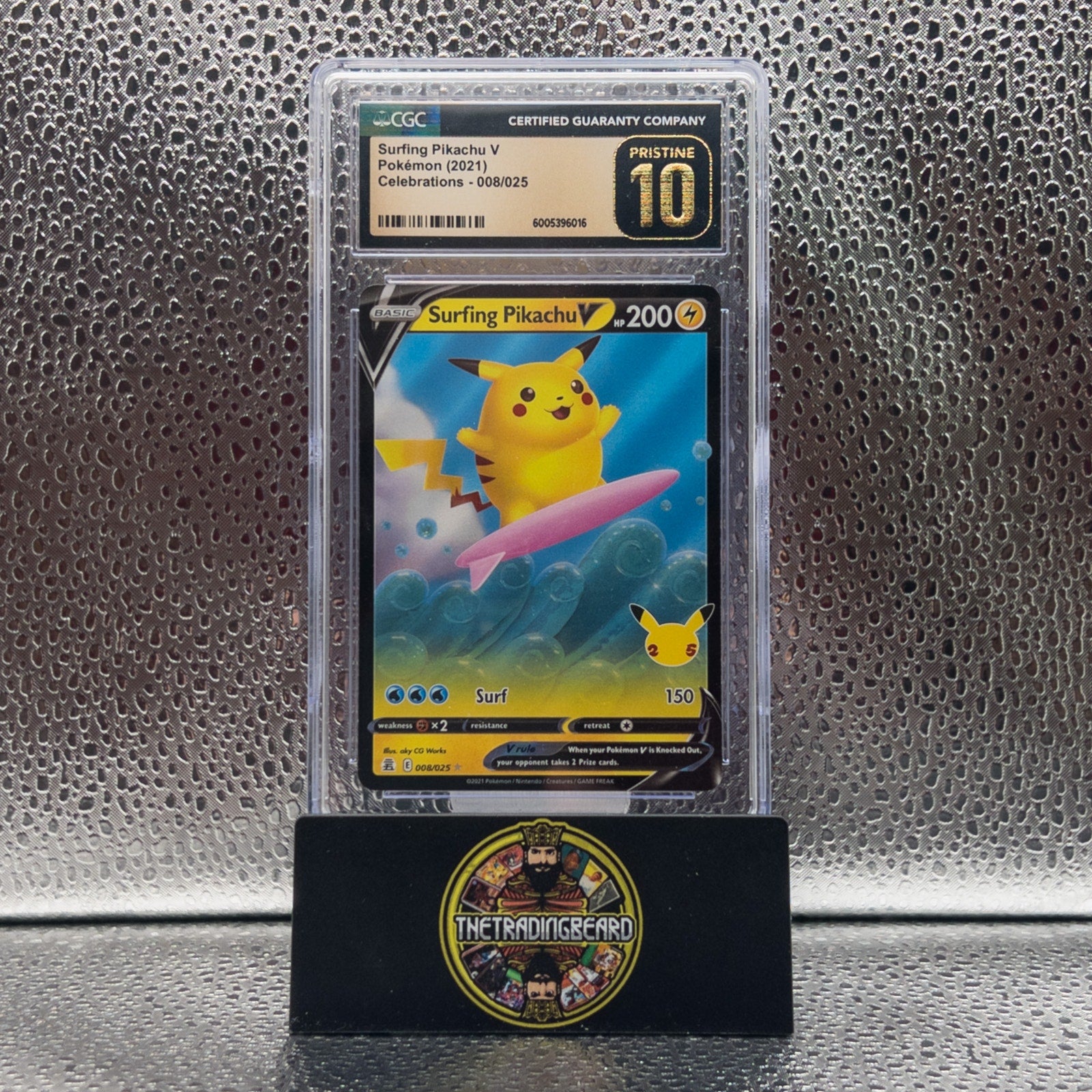 CGC Pristine 10 - 2021 Celebrations Surfing Pikachu V #008/025